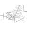 Chaise Adirondack pliante en plastique Henninger-572891722