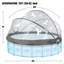 10 Foot Round Multifunctional All Weather Cover Pool Dome Enclosure for Outdoor Pools, Compatible w/Clean & Warm Water Frame Pools-125225749