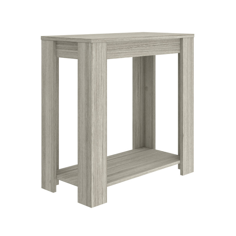Boyd Sleep Brisbane Open Storage Nightstand, Low Profile End Table, Gray