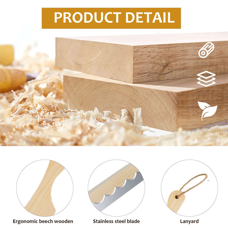 Bread Slicer for Homemade Bread,16" Wooden Sourdough Bread Knife with Bow Design