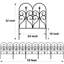 82cm H x 300cm W Metal Border Fencing