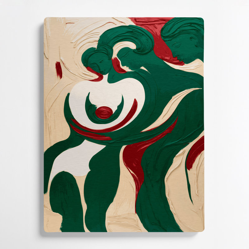 Art mural abstrait en métal vert 78, H 11 po x l 14 po