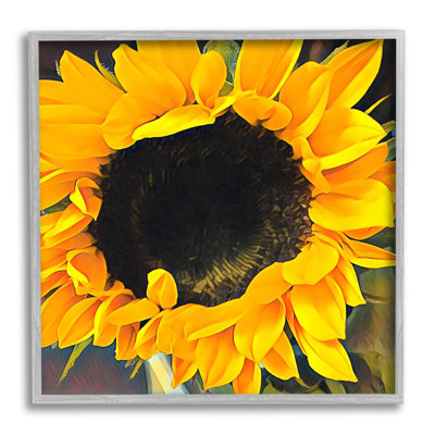Au-663-Giclee " Yellow Sunflower Summer Garden "