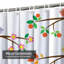 Birds Branches Flower Tree Cute Spring Shower Curtain with 12 Hooks-1391764845