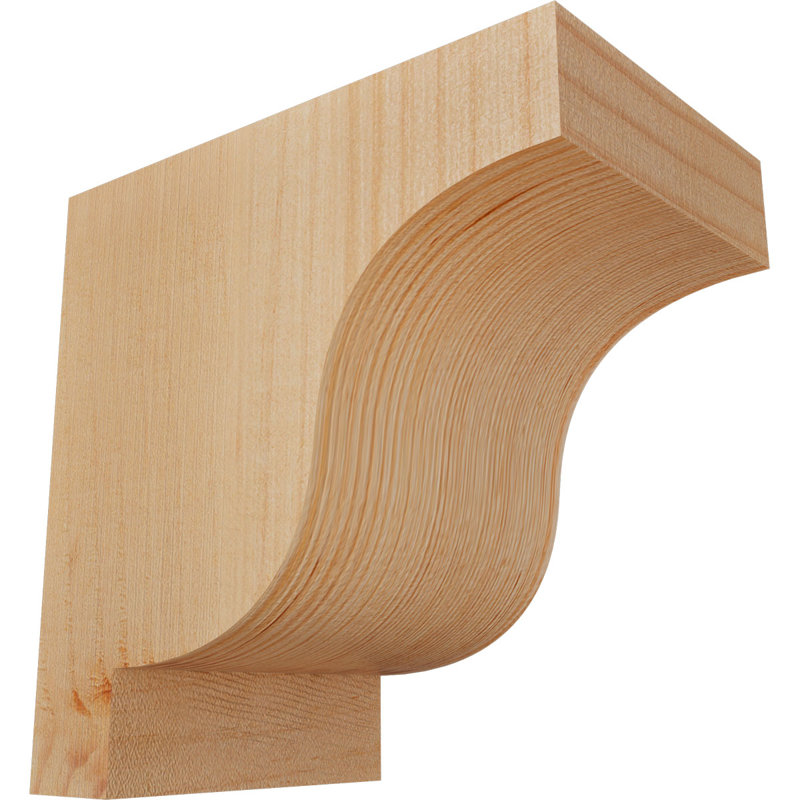 Newport Corbel, H 6 po x l 3,5 po x P 6 po, Sapin de Douglas, Lisse