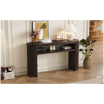 Console rustique avec pieds cannelés Trexm