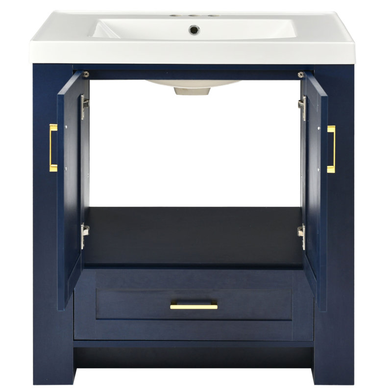 18 30'' Single Bathroom Vanity Base Only, Blue