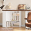 Bureau en L 61 po avec tiroirs de rangement, bureau d'ordinateur d'angle extensible Home Office