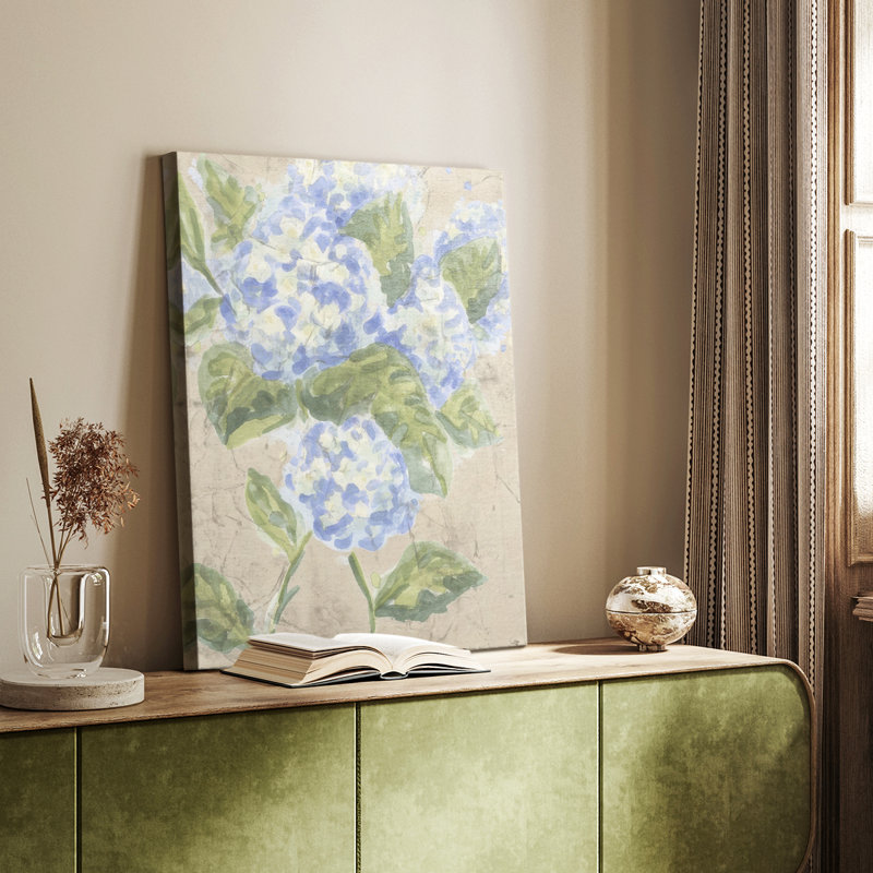 Rétro hydrangée rétro II - galerie Cavas sur mesure, H 18 po x l 12 po