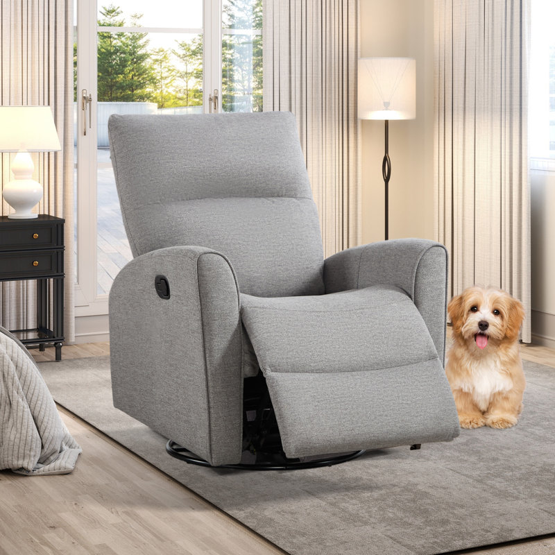 Fauteuil inclinable manuel pivotant de 32,3 po de largeur, Gris clair