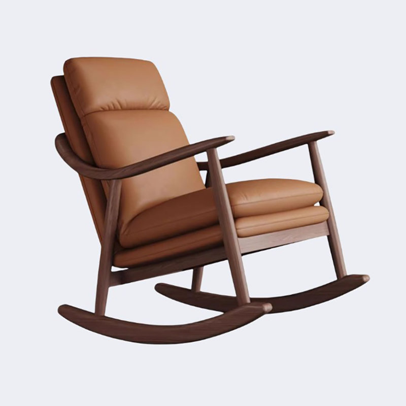 Nouvelle chaise berçante de style chinois, Brun