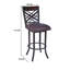 Tabouret de bar à hauteur de comptoir ou de bar pivotant avec structure en fer et siège en similicuir