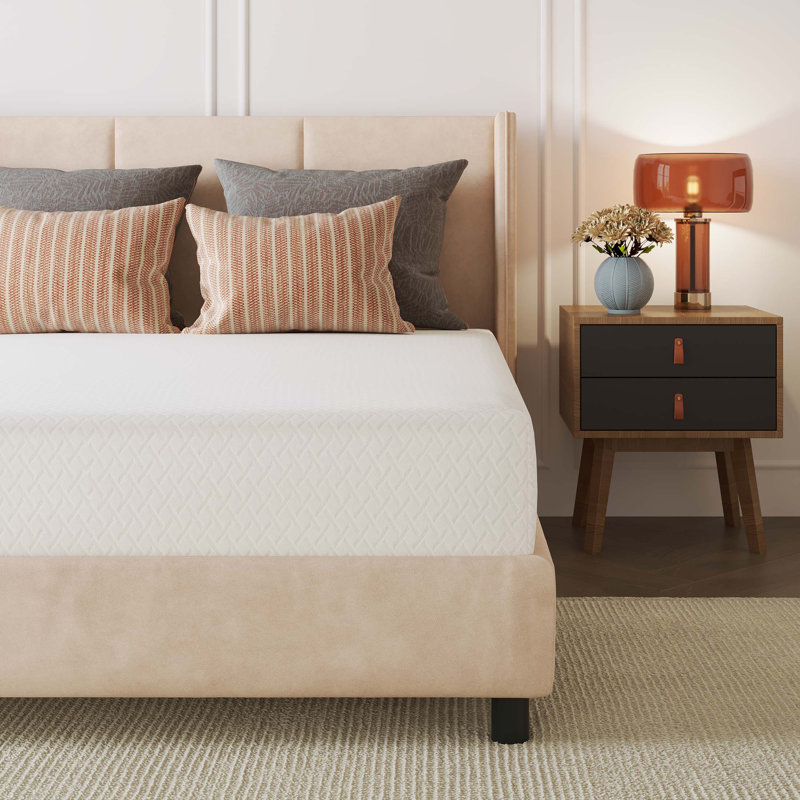  EGOHOME 8" Medium Green Tea Infused Memory Foam Mattress, Twin, 8"