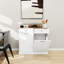 Armoire de cuisine à finition blanche - deux tiroirs et deux compartiments peints, intérieur spacieux