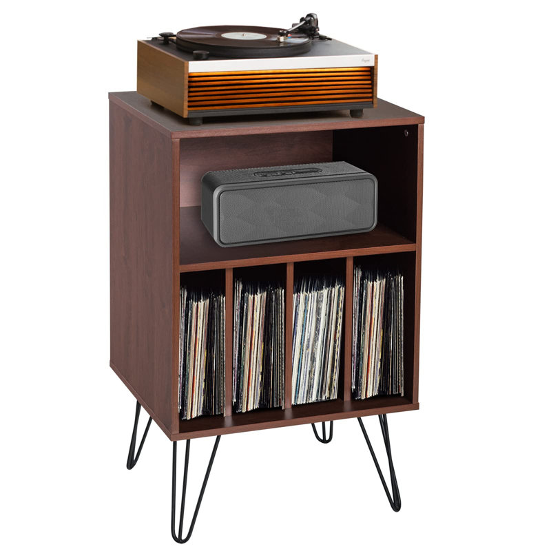 87cm H Media Shelves, Brown