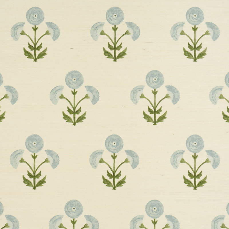 Saranda Flower Sisal Wallpaper, Sky