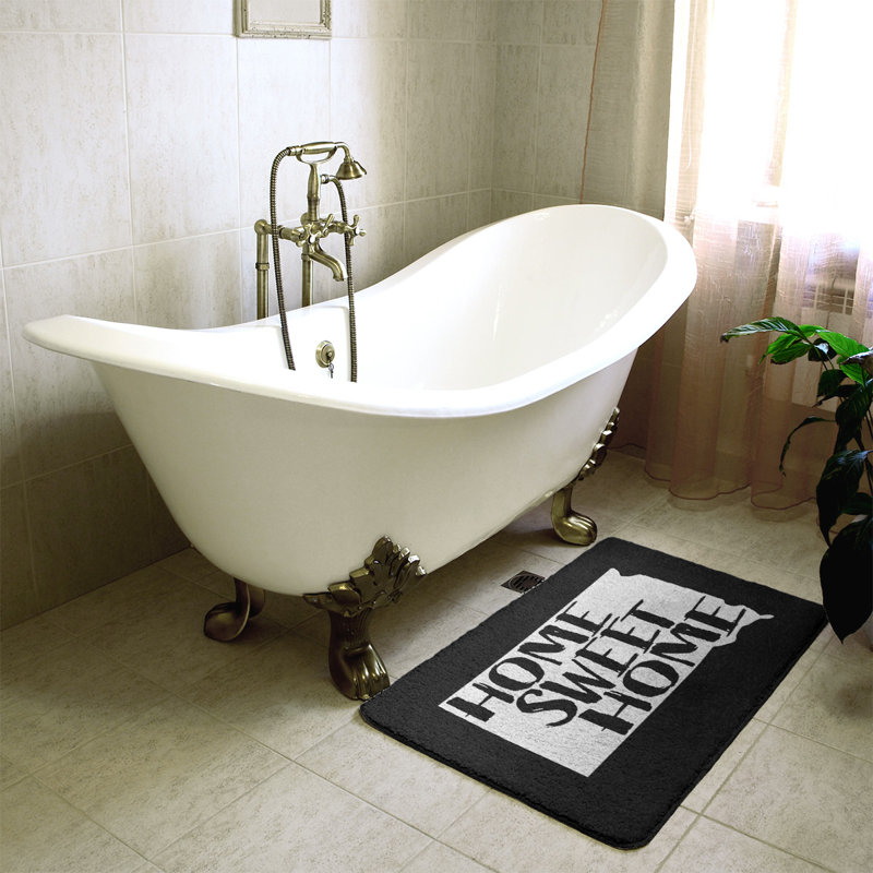 Tapis de bain, l 21 po x L 34 po, Noir