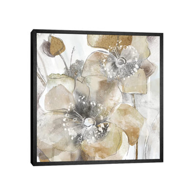Taupe Spring Poppy Ii 1 Piece Painting on Canvas