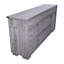 Meuble télé, porte de grange en maille de fer, éclairage à DEL, éléments en forme de Y, finition gris antique, style traditionnel américain de 60 à 69 pouces, gris, compatibilité