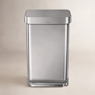 simplehuman 12gal Step-On Trash Can