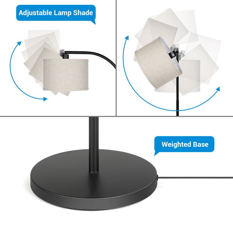 Ebern Designs Kjeld 63" Arched Floor Lamp
