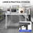 Heavy-Duty Stainless Steel Folding Table – 660 lbs Commercial Prep Table, Single-Tier Portable Workstation-121430291