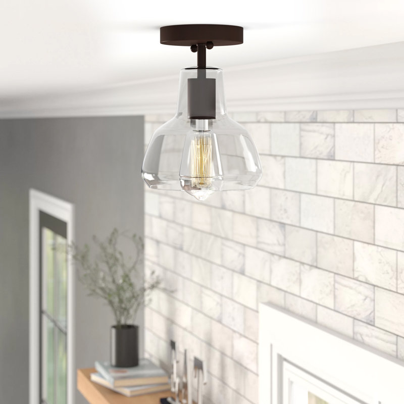 Holbeach Glass Semi Flush Mount