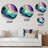 Blue Purple Abstract Geode II Round metal wall decor-88599671