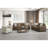 Aubrye Upholstered Loveseat with 3 Pillows in Brown