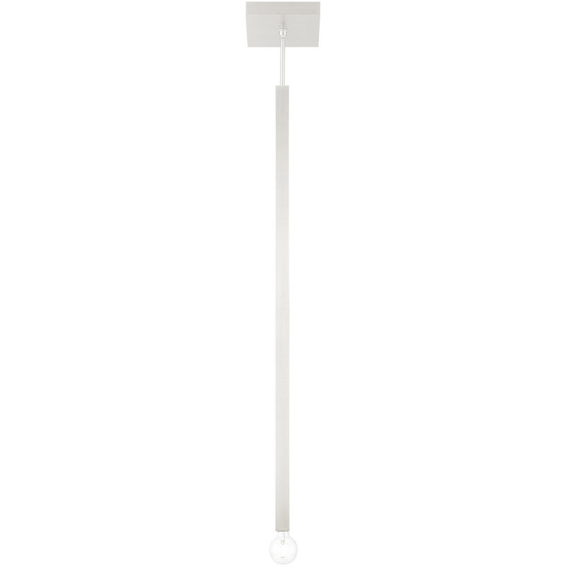 Mini Modern Brushed Nickel Pendant with Glass Accents