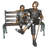Grandfather An Grandson On A Bench Bronze Statue -  Size: 53"L X 32"W X 44"H.