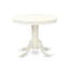 L'ensemble de mobilier de salle à manger 3 pièces comprend une table ronde avec piédestal et 2 chaises en bois, 36 x 36 pouces, blanc lin-108003989-96489790-108003992