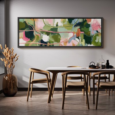 Large Framed Canvas Print Wall Art - Colorful Abstract Print for Modern Home Decor