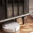 Modern light luxury black storage sideboard.