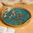 Floral Reverse-Painted Glass Tray