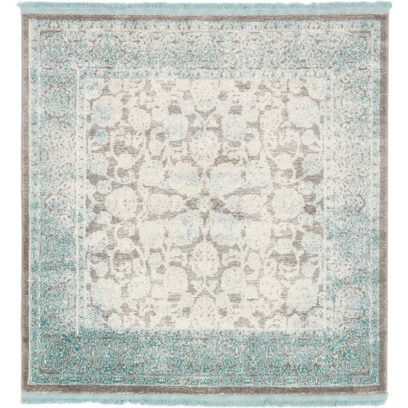 Tapis à motif géométrique Pharaoh, Carré 4 pi
