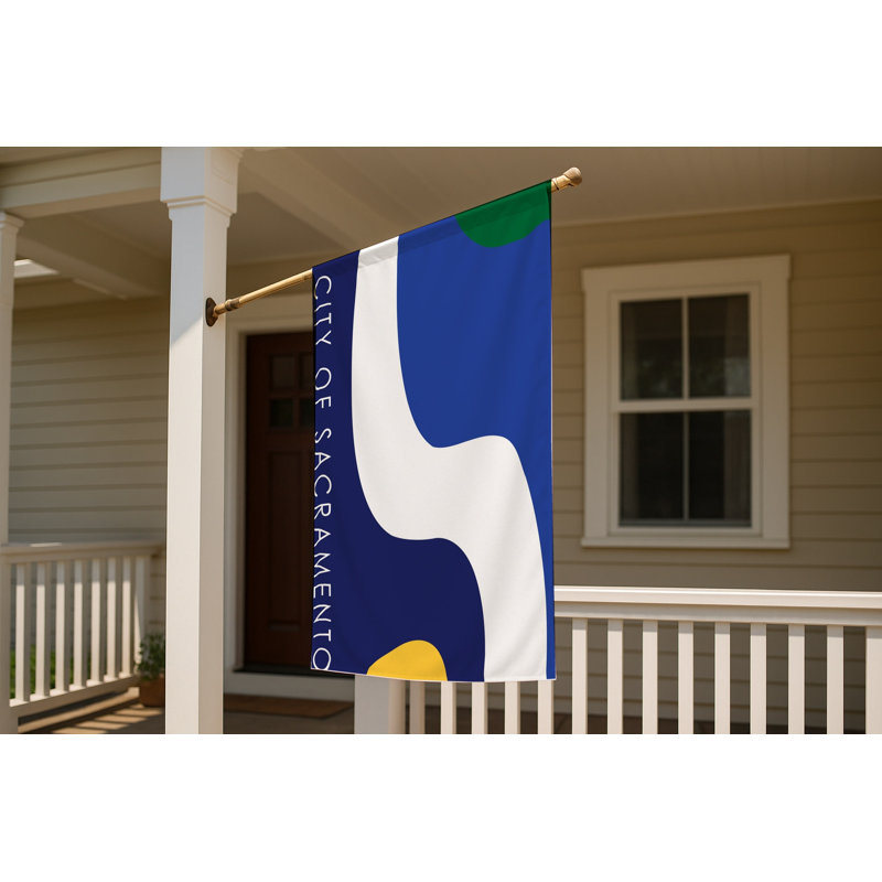 Drapeau de la ville de Sacramento - drapeau extérieur, 24" H x 36"  W
