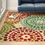 Tapis intérieur / extérieur vert / beige / rouge / turquoise Deweese-1916737256