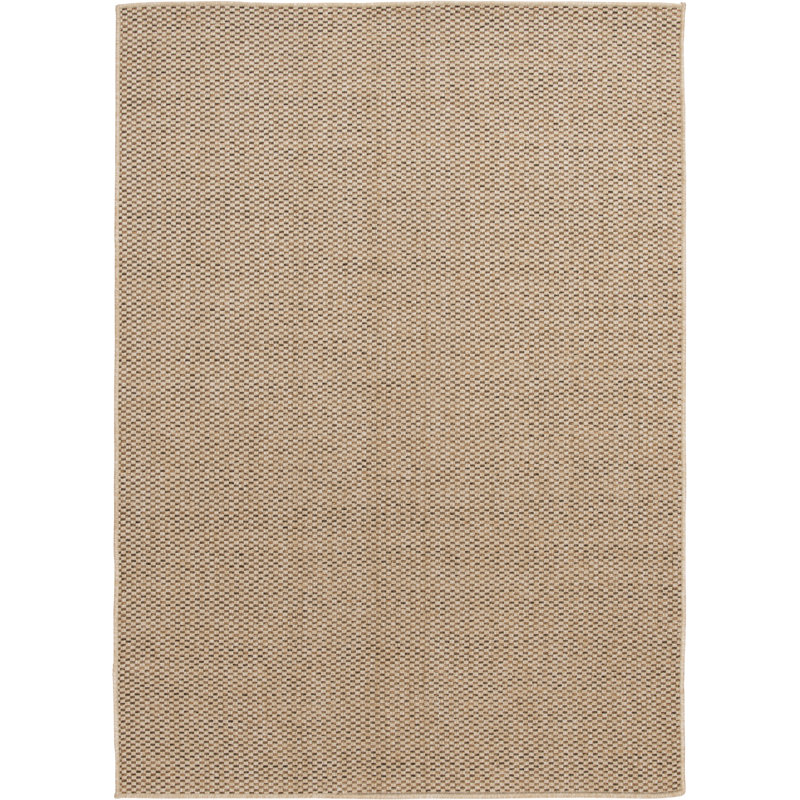 Union Rustic Makeitha Kinsley Tan Plaid Indoor/Outdoor Polypropylene Area Rug, Rectangle 3'3" x 5'3"