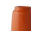Vase décoratif, corps cylindrique, plateau étroit, céramique orange brûlée 12 pouces