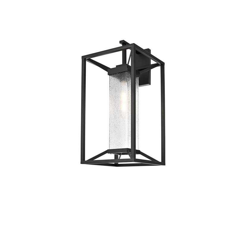 Willington Outdoor Wall sconce in Black, 25.5" H x 12" W x 13" D