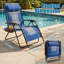 Ensemble de 2 chaises zéro gravité rembourrées avec porte-gobelet, chaise de patio pliante portative pour camping / plage, chaise longue inclinable-961915130