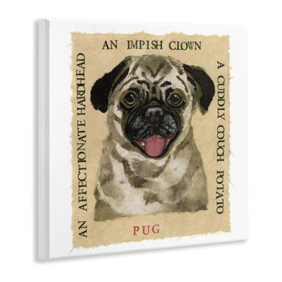 Fun Pug Pet Phrases Wall Plaque Art by Nancy Overton