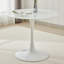 Élégante table de salle à manger ronde en verre, table de salle à manger moderne avec plateau en marbre et pieds en métal pour 4 sièges