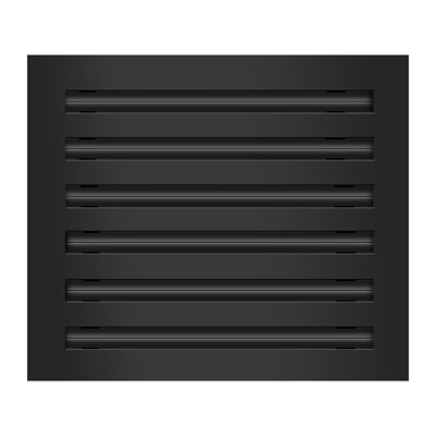 Buildmart - Couvercle d'évent moderne noir 14 x 12 - Diffuseur à fente linéaire standard - Grille de registre