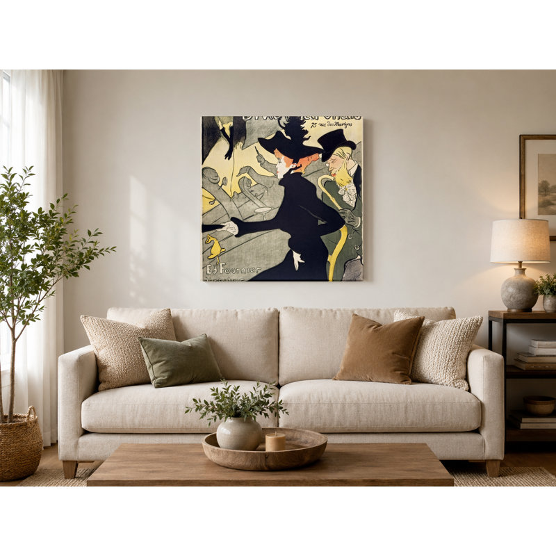 Divan japonais (1893) - affiche rétro, art mural, 16" H x 16" W