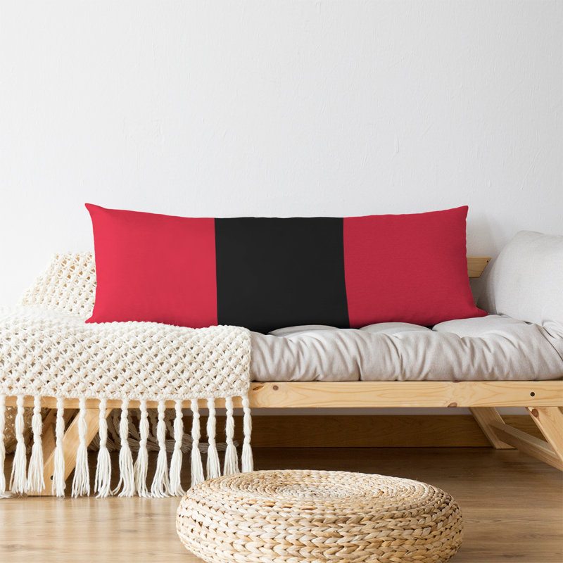 Polyester Medium Pillow, Red/Black Middle, Acuff 