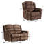 Ensemble de salon 2 pièces inclinable en microfibre moderne et ultra doux avec motif élégant-120277175