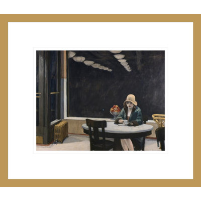 Automat par Edward Hopper - estampe numérique encadrée