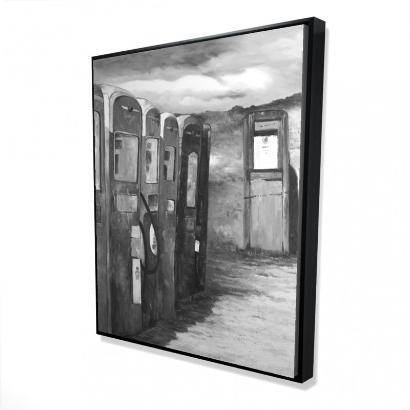 Old Gas Pumps Print On Canvas